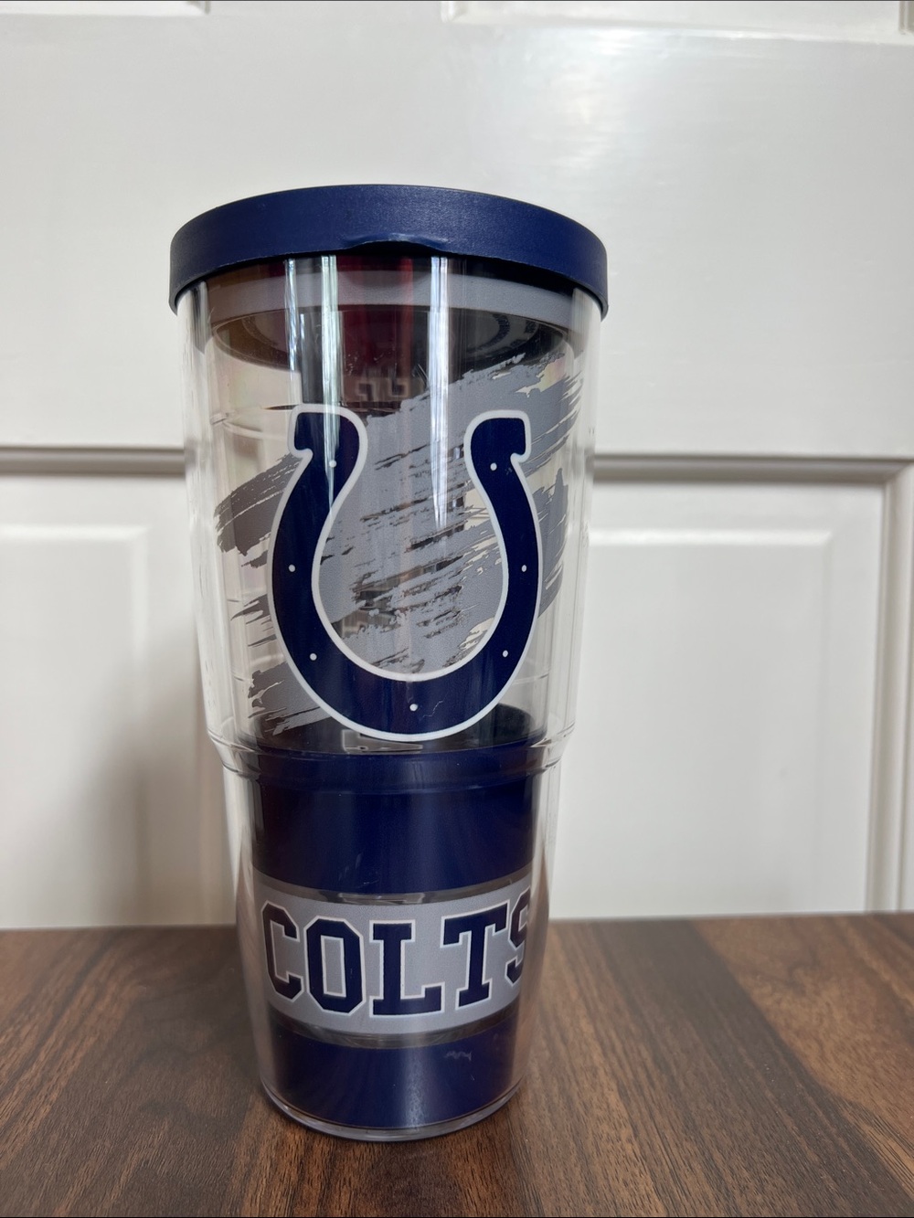 Indianapolis Colts Trevis Navy Silver Insulated Tumbler with Lid